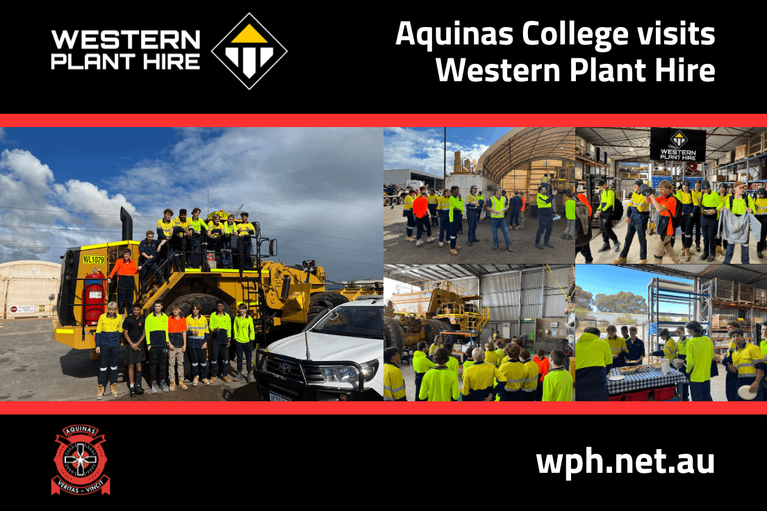 Aquinas College visits Western Plant Hire